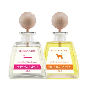 더허브샵 홈닥터 우드볼디퓨져 100ml 6종향 동물&amp;음식/집중/휴식/담배&amp;욕실
